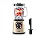 Moulinex Blender électrique, 1200 W, Bol verre capacité utile 1,5 L, Mixeur Smoothie, Technologie de lames Powelix, Haute qualité, Nettoyage facile, PerfectMix Noir/Or LM871A10