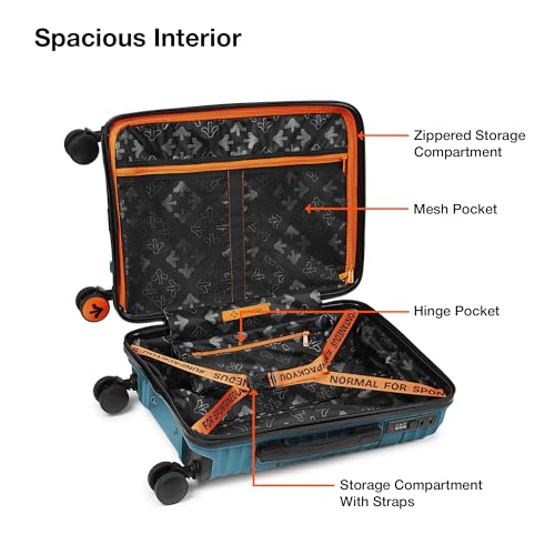 Image of Nasher Miles Mumbai Hard-Sided Polypropylene 8 Wheels Double Spinner Cabin Luggage Dark Green 20 inch |55cm Trolley Bag,Small