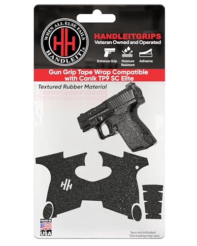 Handleitgrips Gun Grip Tape Compatible with Canik TP9 SC Elite - Textured Rubber Grip Tape, Easy Installation, Comfort and Control, Gun Grip Wrap, Skins & Accessories, Veteran Owned, Made in USA
