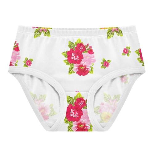 Cotton Toddler Underwear Floral Floral White Cute Panties Girl Animals Kids Briefs Undies 2t