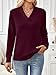 LILLUSORY V Neck Lightweight Sweaters for Women Fall Fashion 2025 Outfits Pullover Tops Trendy Tunic Long Sleeve Tops Wine Red L