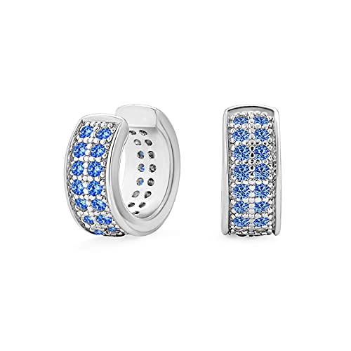 Manchette d'oreille bicolore en argent 925 doré or rose et oxydes de zirconium bleus