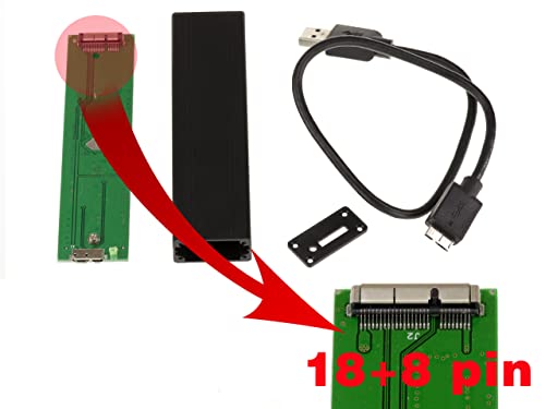 KALEA-INFORMATIQUE Compatible external enclosure for Mac Air 2012 SSDs to USB3 (USB 3.0 SUPERSPEED) for 8+18-pin Mac SSDs (A1466 A1465 MD223 MD224 MD231 MD232) - Image 2