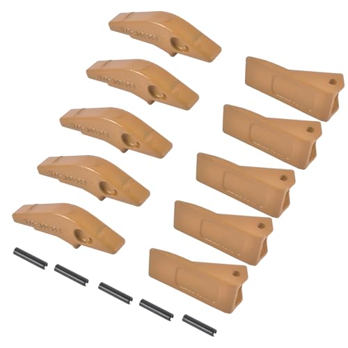 TEKKOAUTO Weld-on Flush Mount L2520N-2AH Bucket Shanks 2A Bucket Teeth with Pins 5 Set