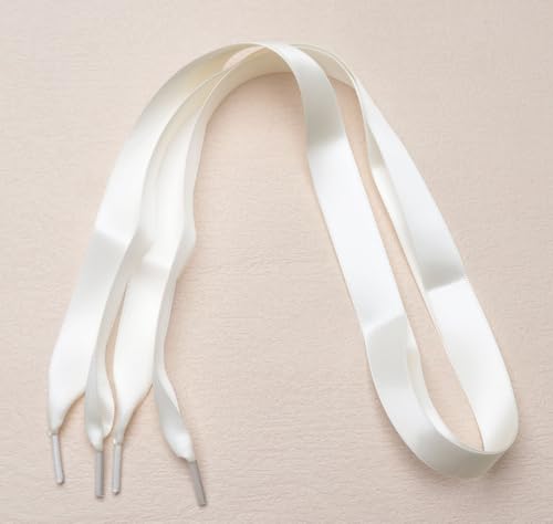 2 Pairs 3/4 Inch Wide Satin Ribbon Shoelace Flat Fashion Silk Shoelace for Sneakers Skate Boots Sport Shoes Replacement3
