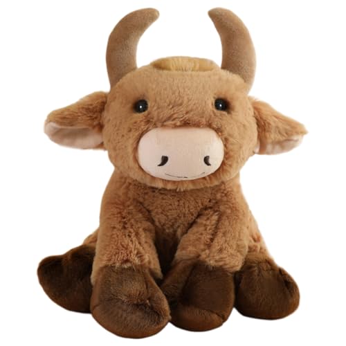 Peluche taureau de 9 pouces pour rassurer les enfants au moment du coucher