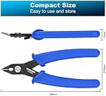 VCELINK Coupe-fils 5 Inch, Cutter à pression de précision pour l'artisanat / bijoux Making/3D Imprimante/Zip Tie/Plastique, Durable Mini Nippers filaires avec conception d'économie de travail, bleu, paquet de 2