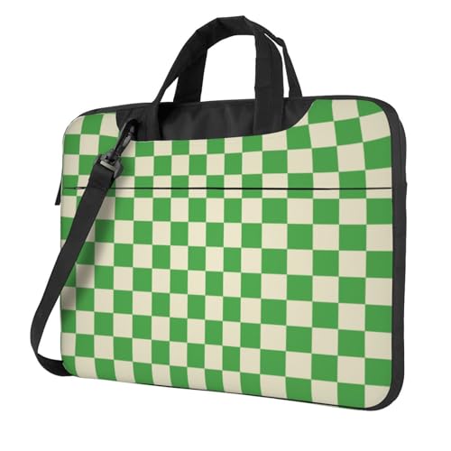 Housse ordinateur 15.6 pouces échiquier vert - Protection PC portable tendance