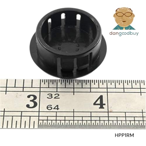 Image of Round Plastic Hole Plug to fit 1 inch Opening - Slightly Domed Textured Surface (500)