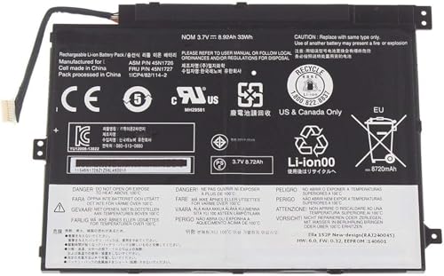 Batterie Lenovo 45N1732 pour ThinkPad Tablet 10 de 33Wh et 8.92Ah