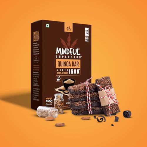 EAT Anytime Quinoa Millet Bar Gluten Free Healthy Energy Snack Bars (12 Bars X 25g) for Snacks,Diet, Suger Free Breakfast | 100% Natural Ingredients | No added sugar | Vegan | Gluten free |