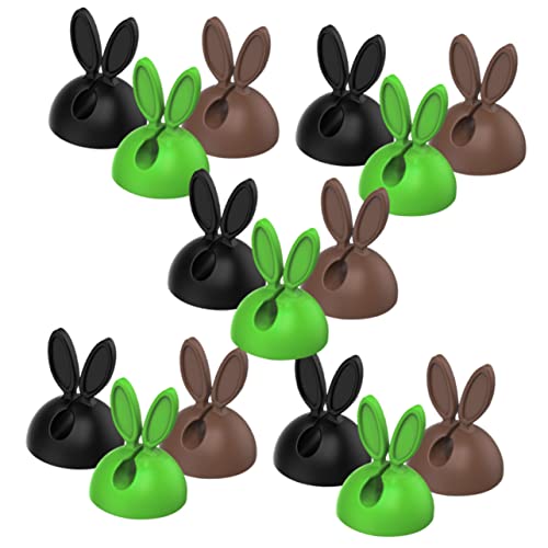 Imagen de jojofuny 30 Piezas Abrazadera de alambre de conejito soporte para auriculares clip de cable montaje de televisión cable de carga soporte de alambre abrazadera de cable lindo