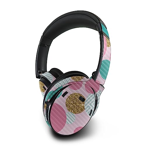 Image of MightySkins Carbon Fiber Skin Compatible with Bose QuietComfort 45 Headphones Golden Bubbles | Protective, Durable Textured Carbon Fiber Finish | Easy to Apply | Made in the USA