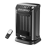 DR.PREPARE Electric Heater, Portable Heaters for Home Low Energy, 1800W PTC Ceramic Space Heater with Thermostat, Oscillation, Remote, 12H Timer, 3 Heat Modes + Fan + ECO Mode, Safe Heater for Bedroom