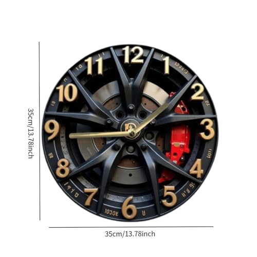Horloge murale décorative ronde en style pendule moderne créative à piles - 4