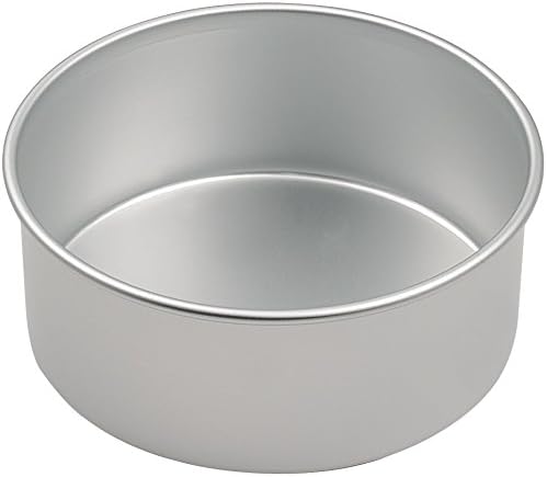 Mermaid Silver Anodised Aluminium Round Loose Based Cake Tin Made in England (7")