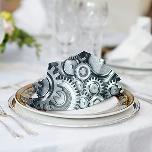 Servilletas de Tela Steampunk Gears Set x4 20x20 pulg miniatura 2