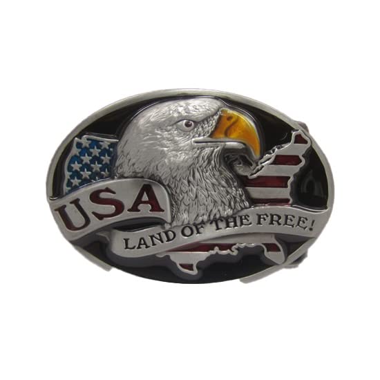 K's Novelties Belt Buckle Eagle Land of the Free BU345
