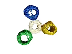 advancedestore Nylon Plastic Rope Threads for DIY Art and Craft Projects and Decoration-12 Meter Each Pack of 4