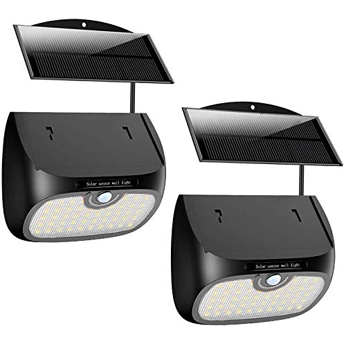 Xigeapg Solar Lights Outdoor, [2 Pack] [Detachable Solar Panel] [48 LED Super Bright] Solar Security Lights Wall Lights with 3 Modes for Garden, Patio, Fence, Yard Indoor & Outdoor