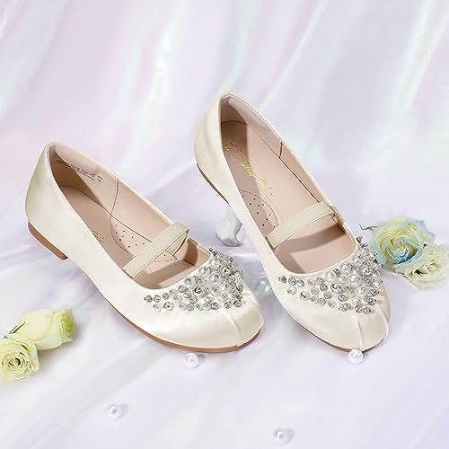 DREAM PAIRS Girls Ballet Flats Flower Shoes Mary Jane Ballerina Flat Dress Shoes for Daily/Wedding/Party3