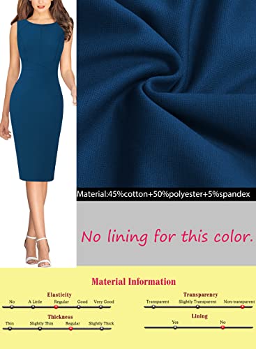 Image of VFSHOW Womens Front Zipper Work Business Office Bodycon Dress Elegant Professional Career Church Party Pencil Sheath Dress