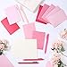 Eaasty 20 Set Valentine's Day Classroom Gifts Mini Notebooks with Ballpoint Pens Small Pocket Notepad Gradual Color Composition Journal Pen for School Teacher Students Supplies(Pink Series Colors)