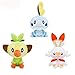 hqycjyoe 3 Unids / Set 23-38Cm Anime Pokemon Espada Escudo Gosanke Sobble Grookey Scorbunny Juguetes De Peluche Mono Conejo Dibujos Animados Juego Muñecas Regalo