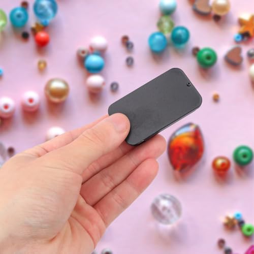 Image of 70 Pack Black Slide Top Metal Tin Containers, Mini Metal Tin Box with Slide Lid, Empty Lip Balm Containers for DIY Projects, Pills, Candies, Jewelry (2.36 x 1.34 x 0.43 Inch)