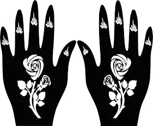 Nail It! Pair of Beautiful Henna Stencils - Both Hands/Mehendi Designs/Mehendi DIY Stencil - C75 (Pair)-picture-45