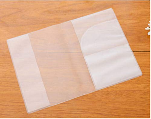 Clear Transparent Frosted Passport Cover Holder Case Organizer Id Card Travel Protector (Clear X1 + Frosted X1) #TOP2