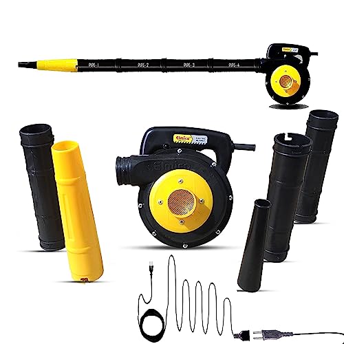 Image of Elmico 700W Guaranteed Motor Heavy Duty Electric Blower with /100% Copper armature /10FT Extension Wire 3 Extra Blower Pipe (Made in India) Dust Remover /Pc Cleaner /Electric Air Blower