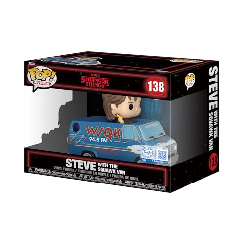 Funko POP! Rides Deluxe: Stranger Things Season 5 - Steve with the Squawk Van - Figura in Vinile da Collezione - Idea Regalo - Merchandising Ufficiale - Fantasy Fans