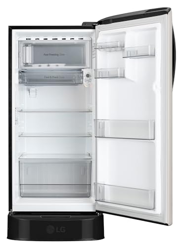 LG 201 L, 5 Star, Smart Inverter, Direct Cool Single Door Refrigerator (GLD2156ZHNB, Natural Biege, Base stand with Drawer) 14 41XBm4+HMyL