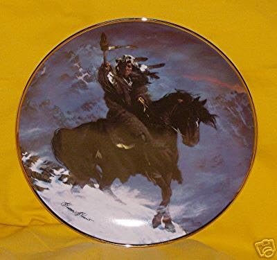 The Franklin Mint Heirloom, Spirit of The West Wind Decorative Plate Limited Edition Fine Porcelain