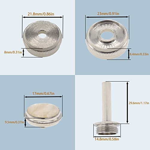 CashBeat Trumpet Repair Kit, Silver Trumpet Valve Cap Buttons, Piston Spring, Valve Spring Screw Parts, Essential Replacement Parts for Wind Instruments - Thumbnail 4