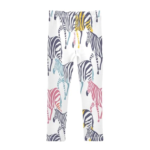 Bolaz Toddler Girls Leggings Printed Yoga Pants Leggings Pink Blue Zebra for Kids2