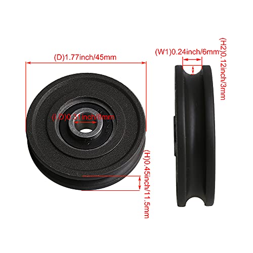 Mxfans - Puleggia per cuscinetti a U, 45 x 11,5