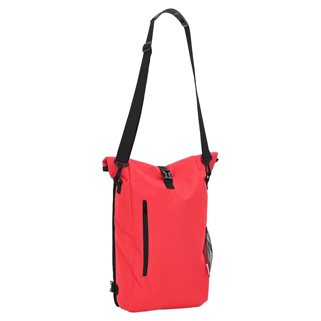 Borsa per bicicletta rossa in poliestere, 31 x 13 x 58 cm, idrorepellente, 1,2 kg, per portapacchi da città, e-bike, trekking, pendolari, escursioni all'aperto, leggera e facile da pulire