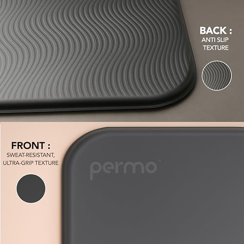 Image of Permo Fitness Mat, 12mm Foldable High Density TPE Multi-Purpose Yoga Mat with Carry Strap, Workout Mat, Non-Slip Surface,Portable & Lightweight for Excercise,Stretching, Pilates Men Women