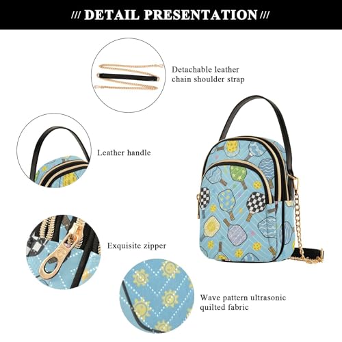 Image of MCHIVER Golf Crossbody Bag for Women Cell Phone Purse Wallet with Removable Chain Shoulder Handbag