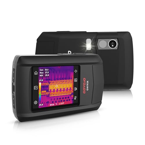 GOYOJO Cámara Termográfica 192 x 192 25 Hz, Cámara Térmica Portátil con Control por Aplicación Cámara Infrarroja de alta Resolución, Ideal para Inspecciones en el Hogar, HVAC y Resolución de Problemas