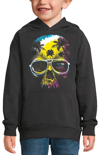 Sweat à capuche noir pour enfant de 12 ans motif crane