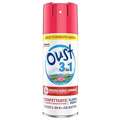 Oust 3 in 1 Spray Elimina Odori Disinfettante per Tessuti d'Arredo e Superfici, 400ml