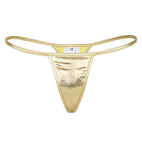 Msemis women shiny metallic micro bikini thongs swimsuit low rise…