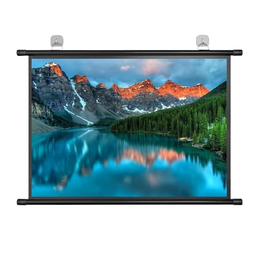 Pantalla de proyector manual 72 pulg 4:3 negro miniatura 1