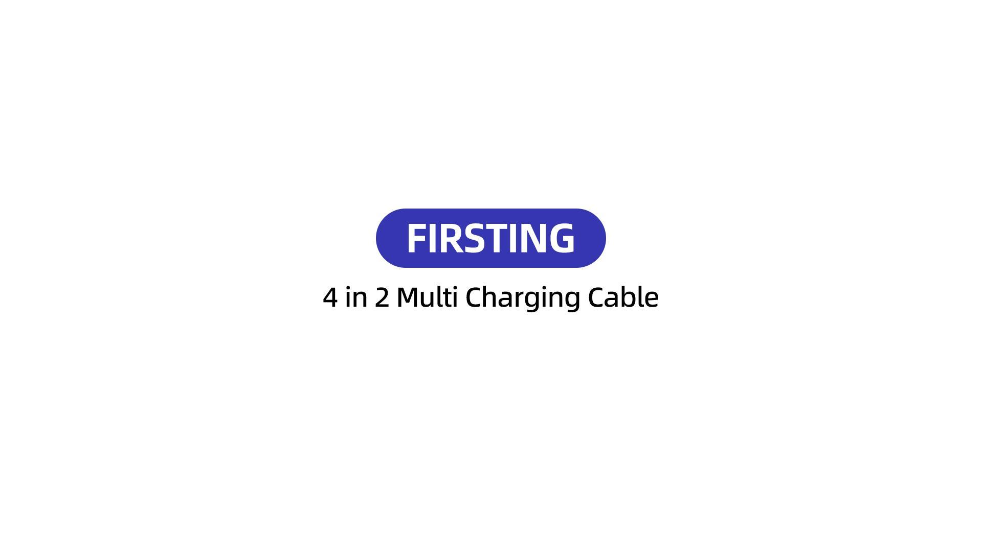 Image of 4 in 2 USB C Multi Charging Cable, 5FT Charging Cords for Multiple Devices