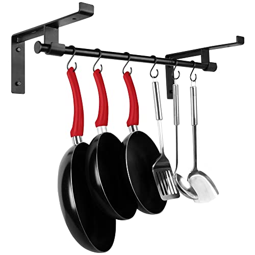 Mildenhall Hanging Pot Rack 3-In-1 Size Options - Wall Mount Cookware Organizer Rack - Sturdy Steel Construction - Farmhouse Style Kitchen Storage For Pots, Pans, Utensils (Board Not Included) #TOP7