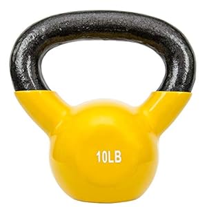 Sunny Health & Fitness Vinyl Coated Kettlebell for Strength Weight Training & Swinging Exercise – In 5, 10, 15, 20, 25 Pound