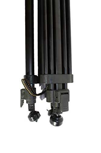Image of Professional Video Tripod ST-650, 65mm Bowl, 62 inch Height, with 2 Quick Release Plates, Fluid Head and Travel Bag